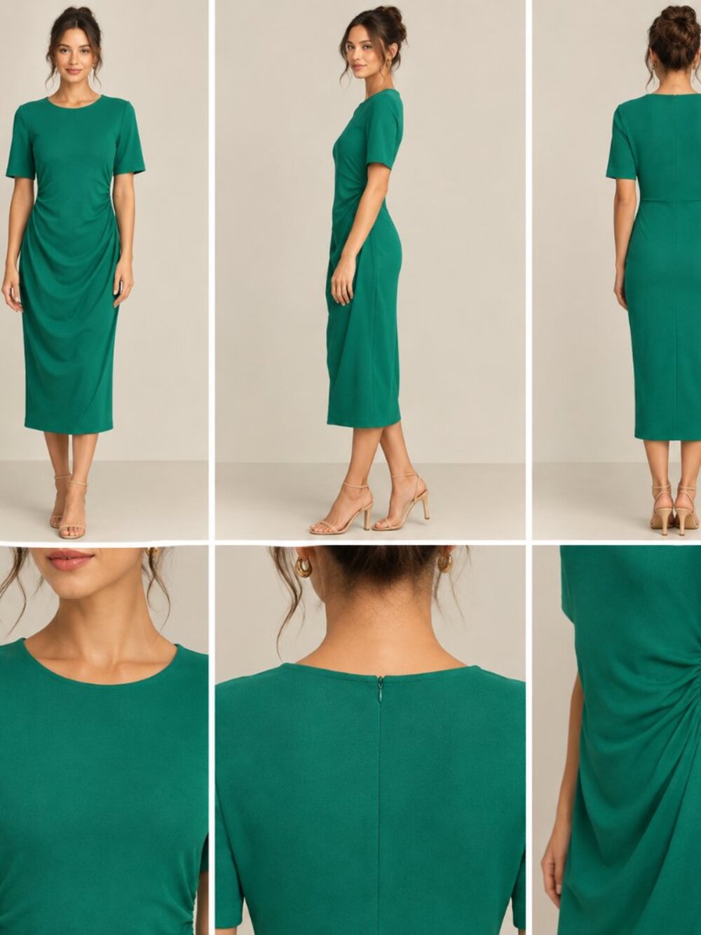 Formal Mid Length Green Dress